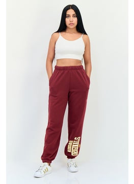 adidas Originals Women Sportswear Fit Outdoor Sweatpants, Burgundy  - Image 4