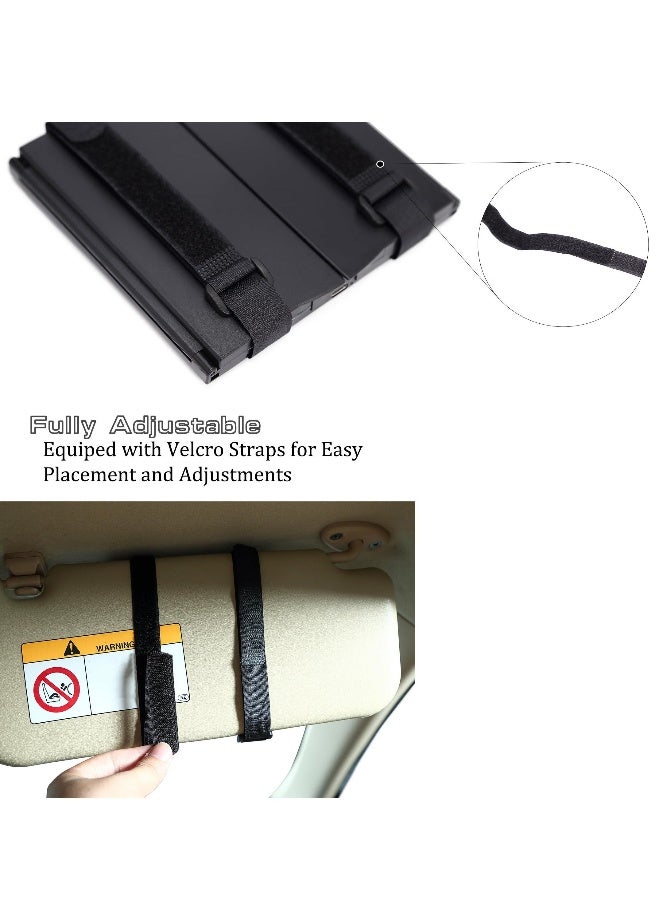 Loquat Car Sun Visor Makeup Mirror, Foldable Vanity Mirror with 3 Lights Modes Dimmable Touch Screen Rearview, Rechargeable Led Mirror Universal for Truck SUV, Gifts for Women - Image 3