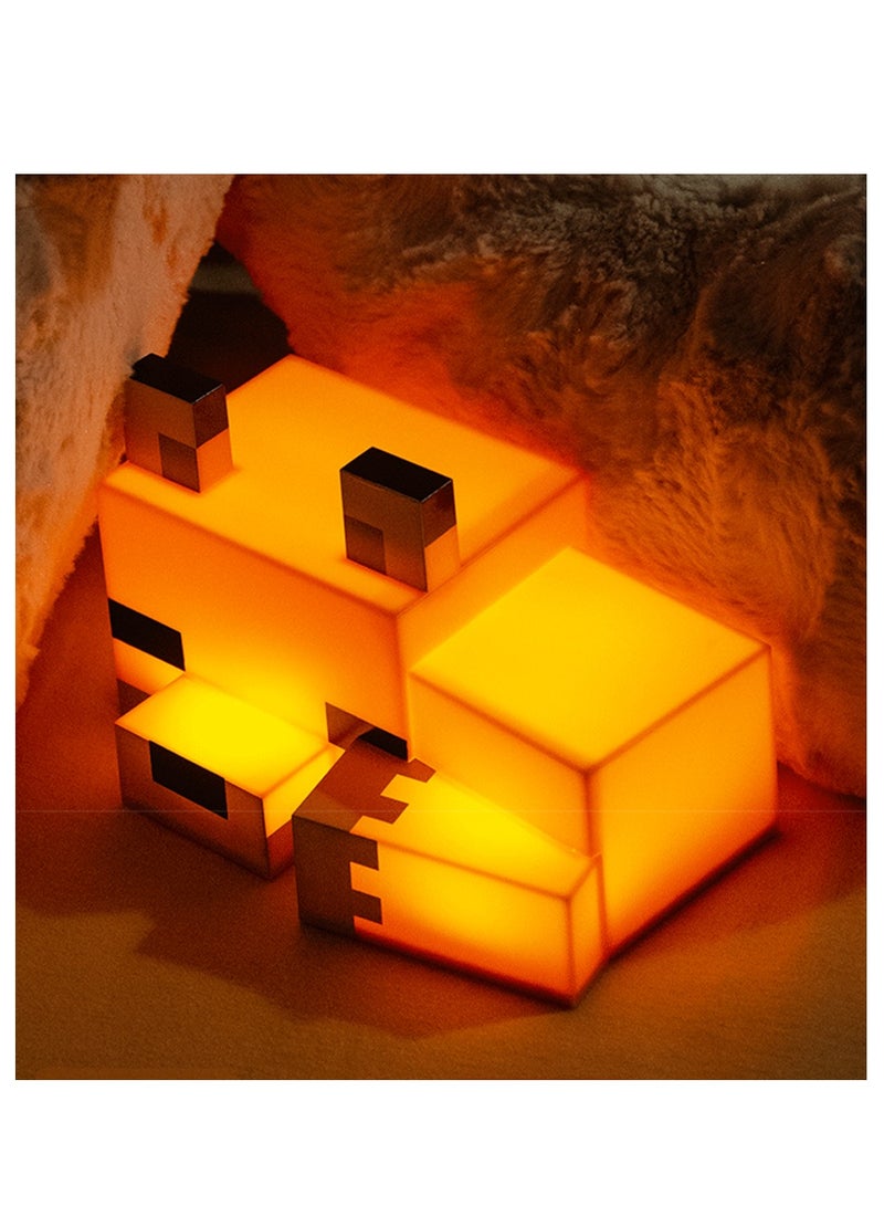 ماين كرافت ضوء ليلي ثعلب - مصباح لطيف، هدايا للأولاد والبنات، إكسسوارات وديكورات غرفة ألعاب إضاءة ليلية لغرف نوم الأطفال، هدية عيد ميلاد بإضاءة مزاجية - Image 1