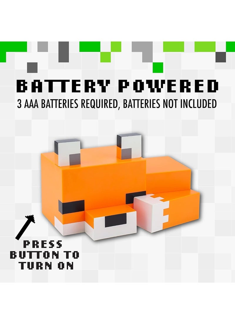 ماين كرافت ضوء ليلي ثعلب - مصباح لطيف، هدايا للأولاد والبنات، إكسسوارات وديكورات غرفة ألعاب إضاءة ليلية لغرف نوم الأطفال، هدية عيد ميلاد بإضاءة مزاجية - Image 4