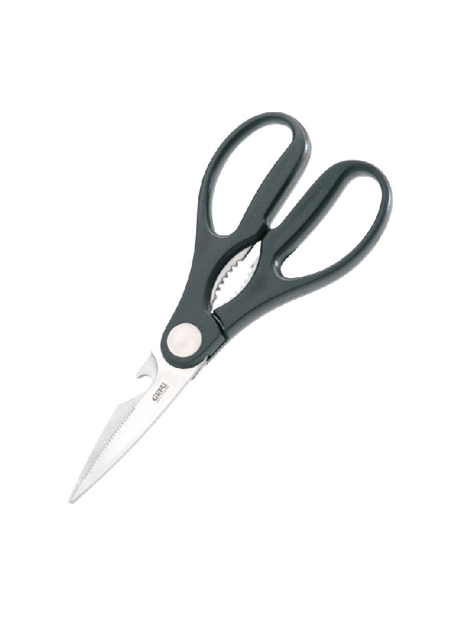 GEFU Ergonomic Handle Ciseaux universal Scissor Black and Silver 2 x 11 x 29 cm 12650 - Image 1