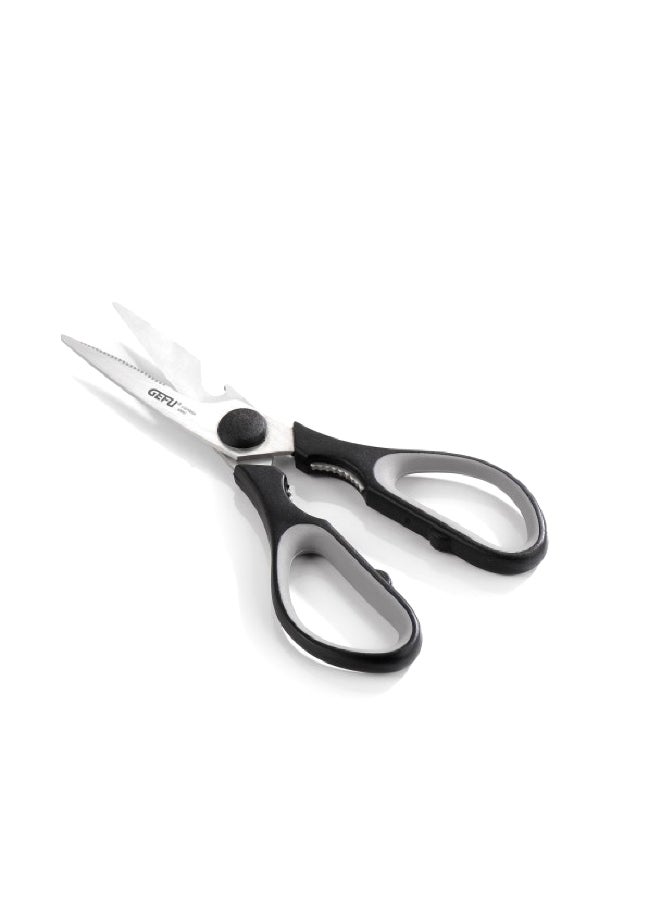 GEFU Ergonomic Handle Ciseaux universal Scissor Black and Silver 2 x 11 x 29 cm 12650 - Image 2