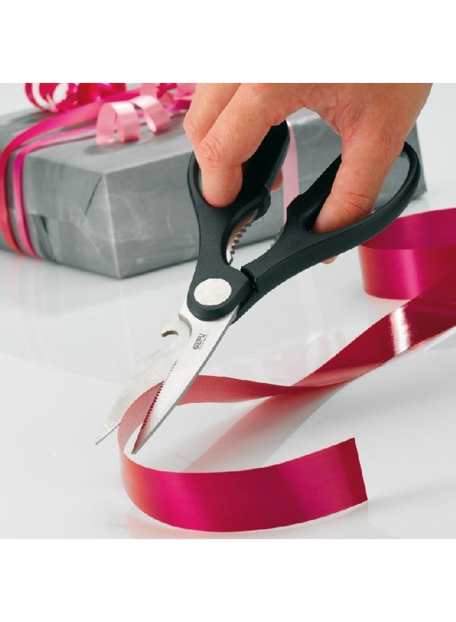 GEFU Ergonomic Handle Ciseaux universal Scissor Black and Silver 2 x 11 x 29 cm 12650 - Image 4