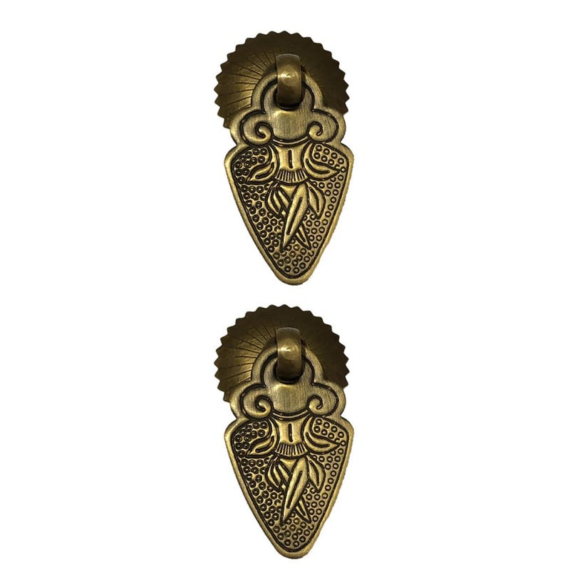 Vintage Bronze Drawer Handles 2pcs Screw Mount Decorative Cabinet Knobs For Jewelry Box - Image 1