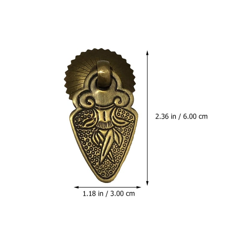 Vintage Bronze Drawer Handles 2pcs Screw Mount Decorative Cabinet Knobs For Jewelry Box - Image 2