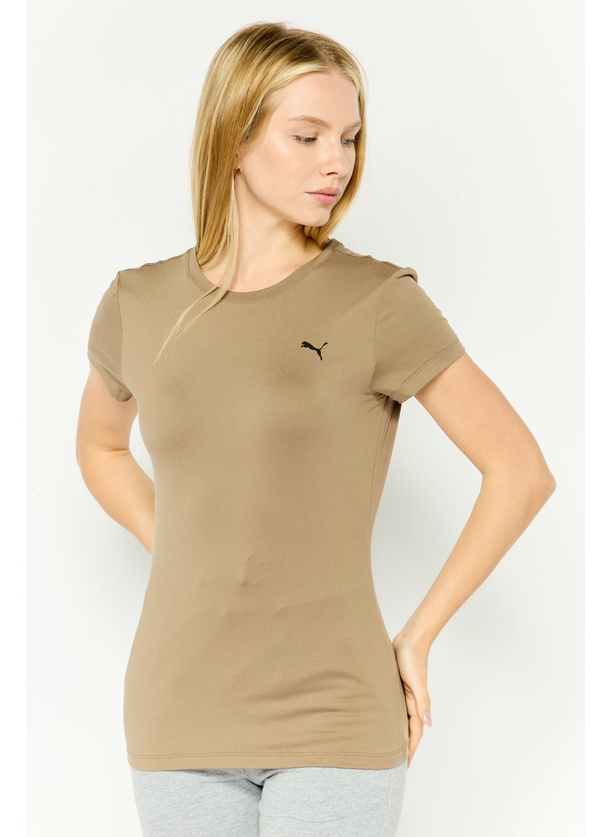 PUMA Women Sportswear Fit Short Sleeve Training T-Shirt, Grey  - Image 1