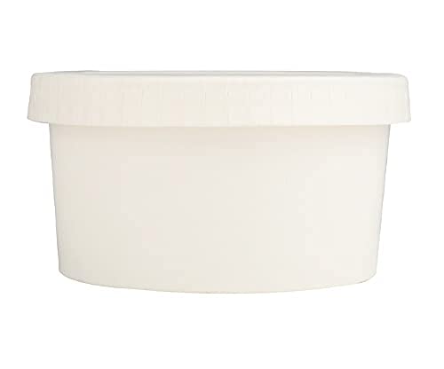 SANWALSA [300 ml, 15 Count, White Disposable Bagasse Paper Container with Lid | Eco-Friendly Bowl/Tub for Picnic, Travel, Food Truck | Ideal for Both Hot & Cold Food - Image 1
