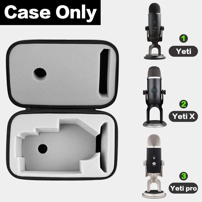 Comecase Case Compatible with Logitech for Creators USB Microphone/for Blue Yeti USB Microphone/for Yeti Pro/for Yeti X Gaming Mic, Also Fit Cable and Other Accessories, (Box Only) - Image 3