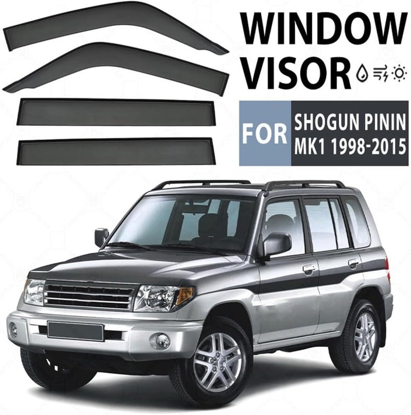 Premium Wind Deflector for Mitsubishi Shogun Pinin MK1 1998-2015 Window Side Visor Keep Your Car Ventilated in Rain Reduce Wind Turbulence External Accessories - Image 2