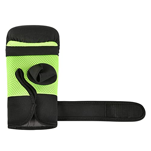 MaxxMMA Neoprene Washable Heavy Bag Gloves - Boxing Punching Training (Neon Yellow, L/XL) - Image 4
