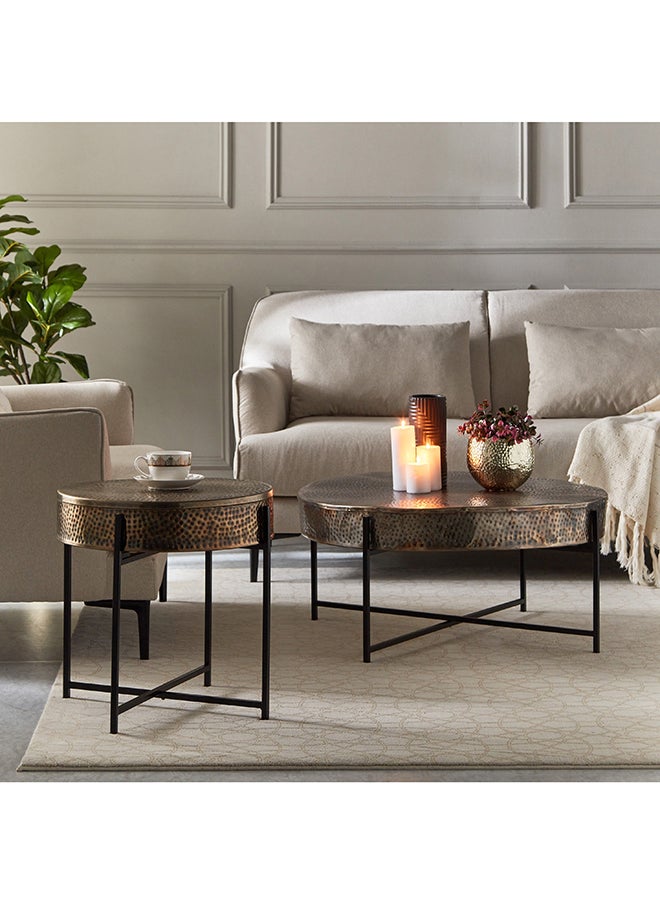 Home Box Menagerie Hammered End Table 35 x 50 x 35 cm  - Image 5