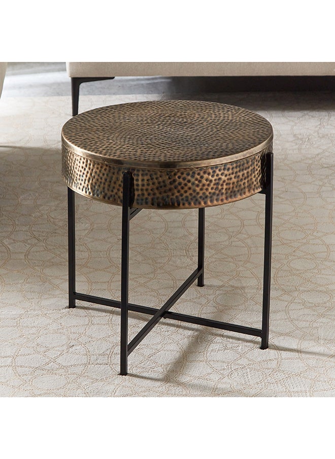 Home Box Menagerie Hammered End Table 35 x 50 x 35 cm  - Image 2