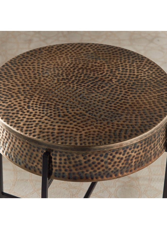 Home Box Menagerie Hammered End Table 35 x 50 x 35 cm  - Image 3