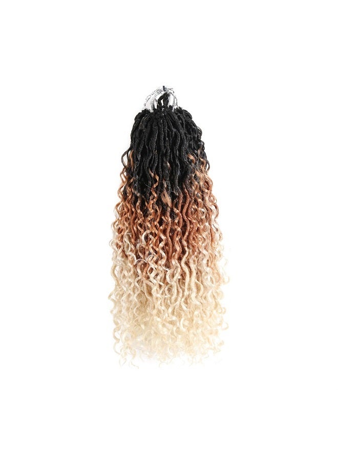 Aipin New Goddess Locs Crochet Hair 18 Inch River Locs Wavy Crochet With Curly Hair In Middle And Ends Braids Hair Extensions (5Packs,18 inch, OM3T27613) - Image 1