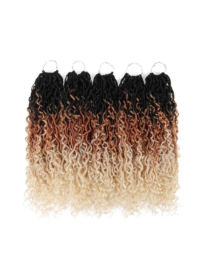 Aipin New Goddess Locs Crochet Hair 18 Inch River Locs Wavy Crochet With Curly Hair In Middle And Ends Braids Hair Extensions (5Packs,18 inch, OM3T27613) - Image 5