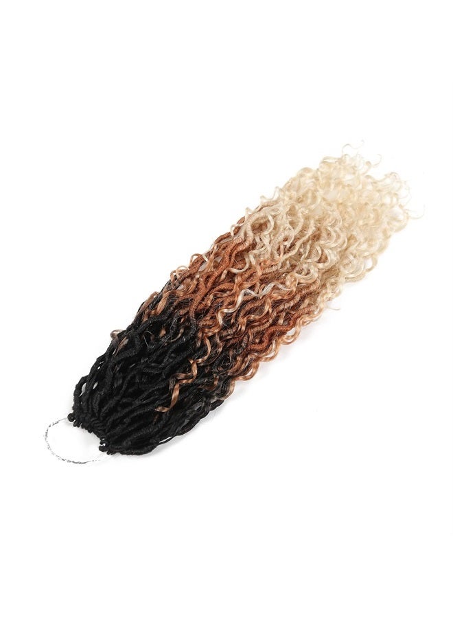 Aipin New Goddess Locs Crochet Hair 18 Inch River Locs Wavy Crochet With Curly Hair In Middle And Ends Braids Hair Extensions (5Packs,18 inch, OM3T27613) - Image 4