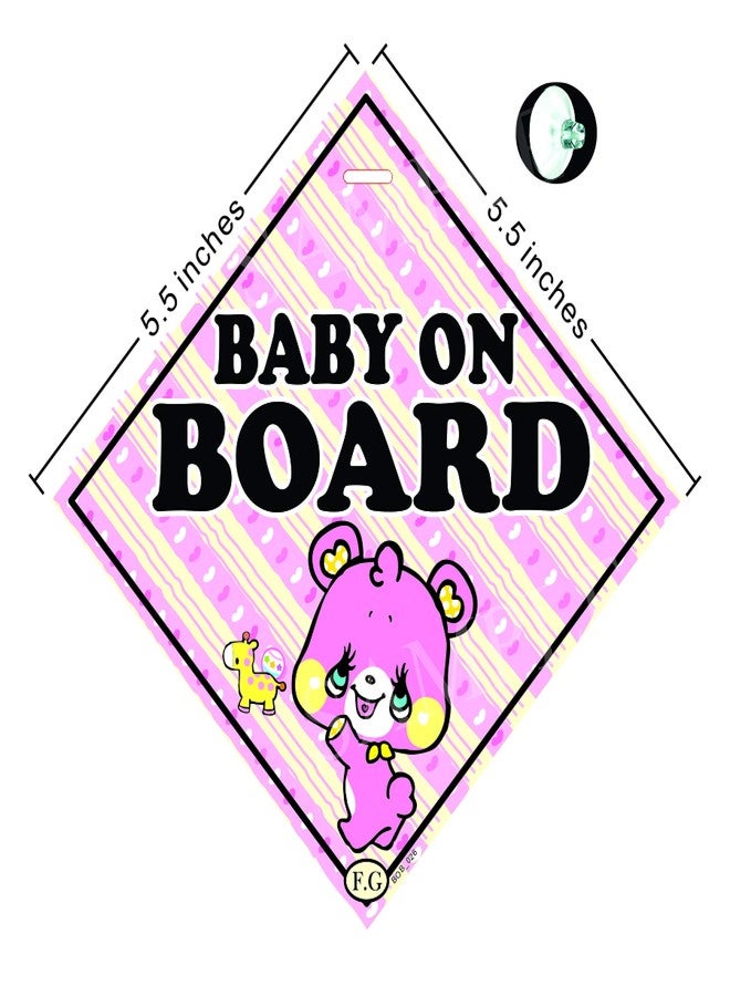 Fusion Graphix baby on board Safty Window Sign with Rubber Suction Pad 026 - Image 1