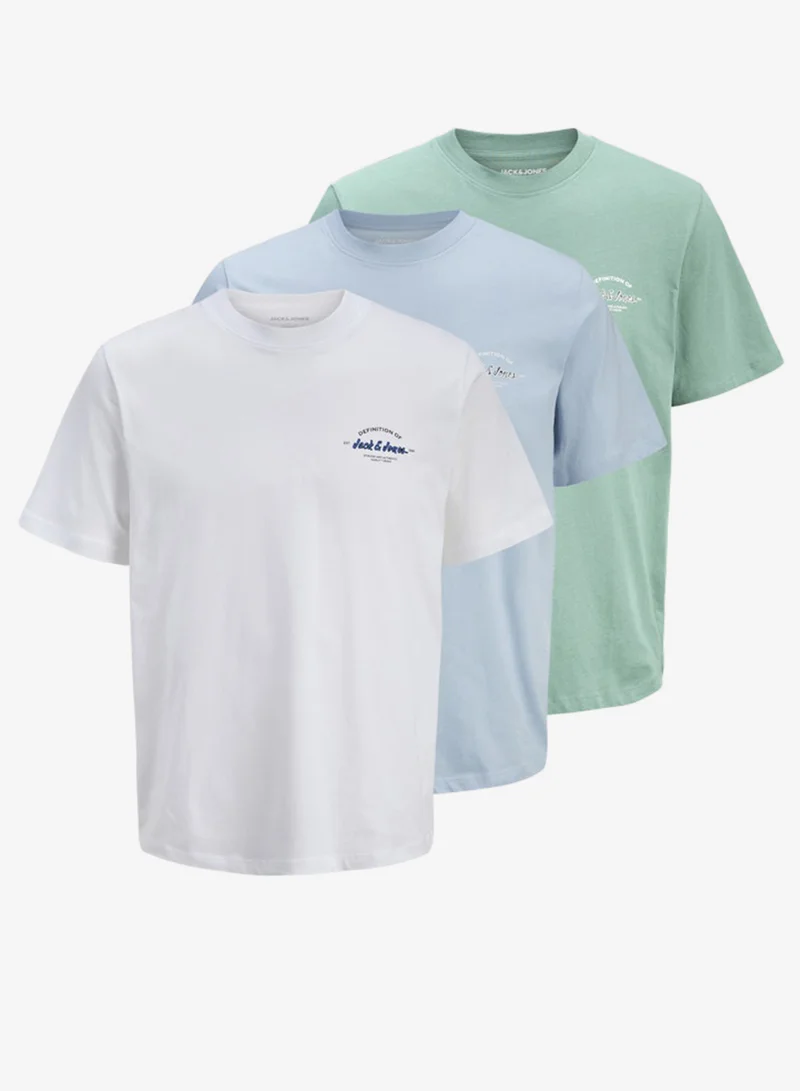 جاك وجونز جونيور طقم أطفال  قطع تي شيرت بياقة دائرية