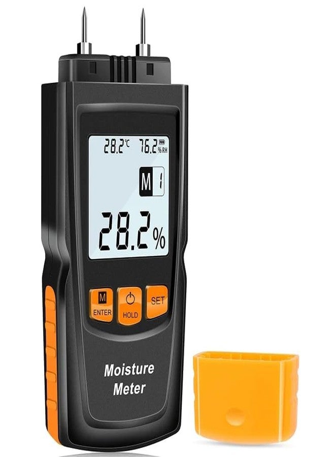 LABART GM610 Wood Moisture Meter, Pin-Type Digital Moisture Meter Firewood Moisture Content Detector, Water Leak Detector with Large Screen for Logs, Drywall, Building Materials, Plaster - Image 1