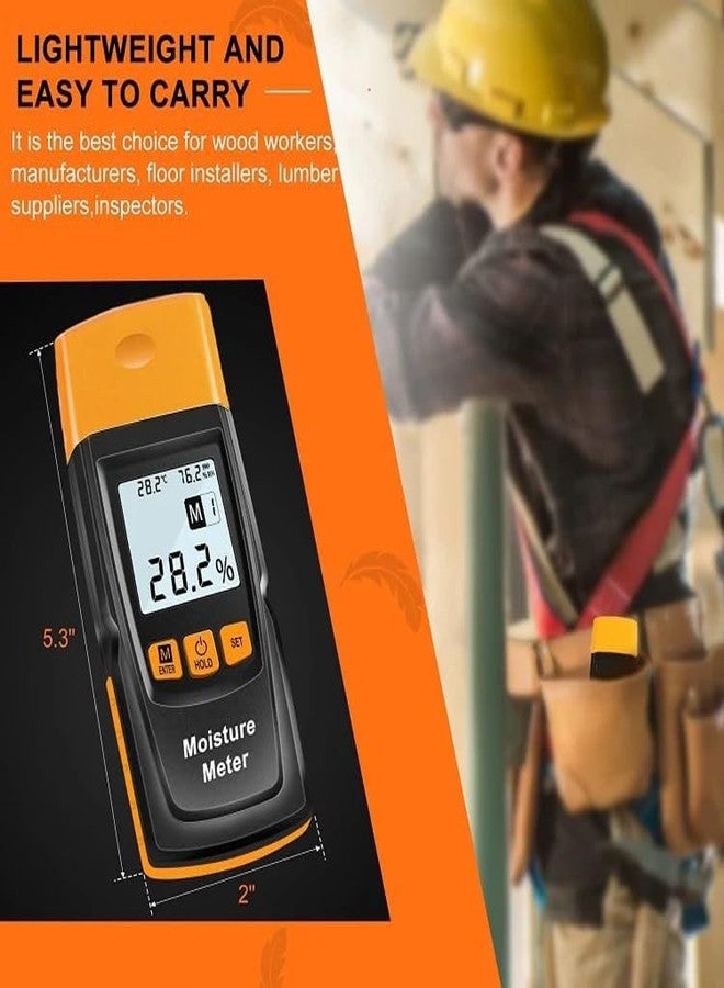 LABART GM610 Wood Moisture Meter, Pin-Type Digital Moisture Meter Firewood Moisture Content Detector, Water Leak Detector with Large Screen for Logs, Drywall, Building Materials, Plaster - Image 2