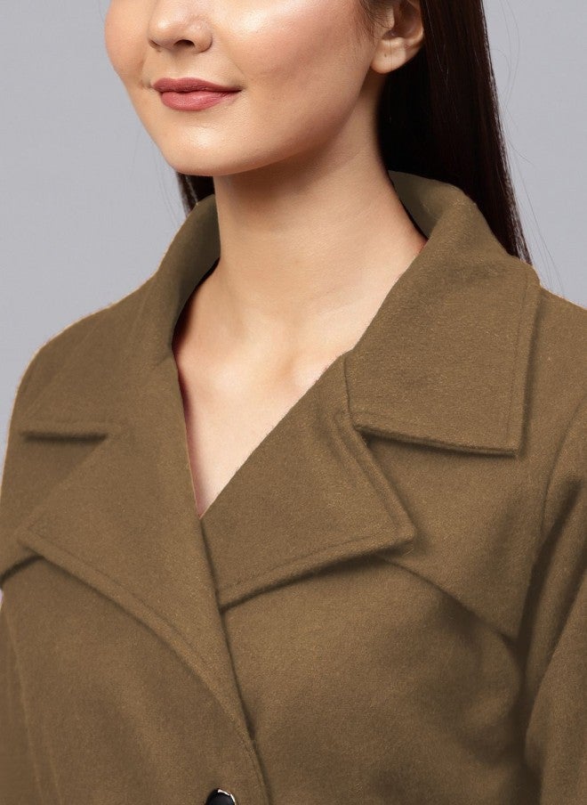 Athena معطف طويل بني للنساء - Image 2