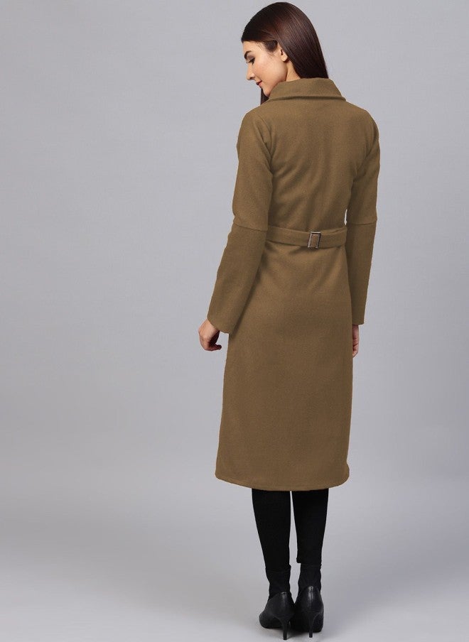 Athena معطف طويل بني للنساء - Image 4
