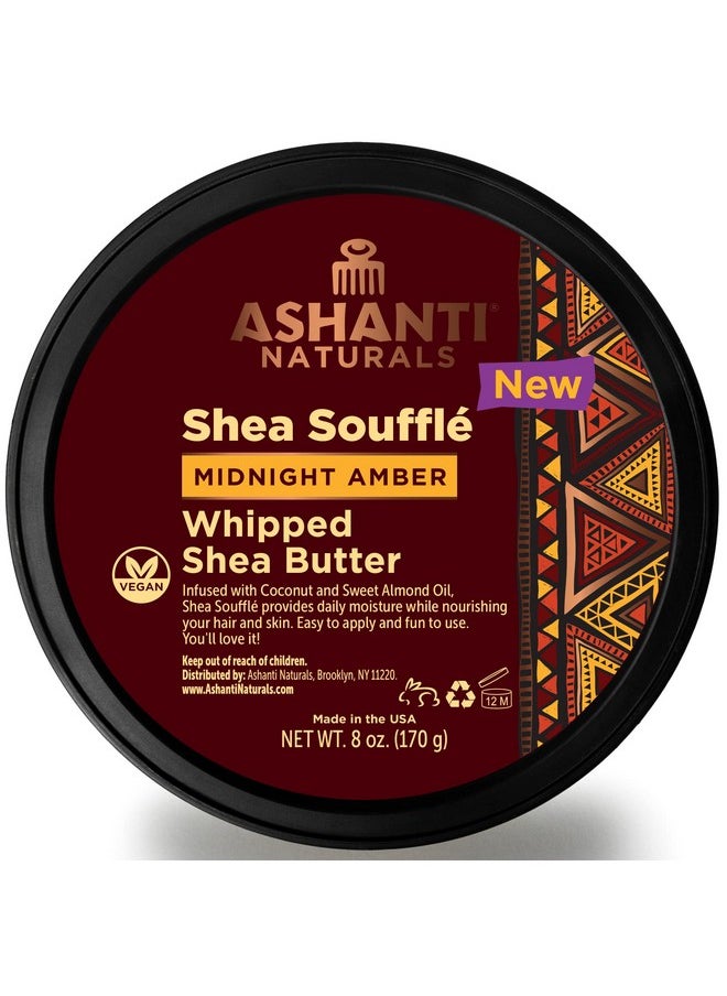 Ashanti Naturals - Ashanti Naturals Scented Whipped Shea Butter | Unrefined Shea Butter from Ghana, Coconut and Almond Oil | Creamy, Moisturizing, Soothing (Midnight Amber Souffle, 8 oz) - Image 1