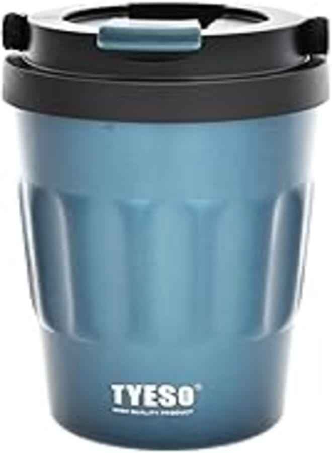 TYESO TS-8803 Thermos Bottel 400ml With High Quality Material Vacuum Insulated Stainless Steel with Cap For Travel, Sports, Outdoor Activities Cold, Hot Drinks - Multi Color- Teal