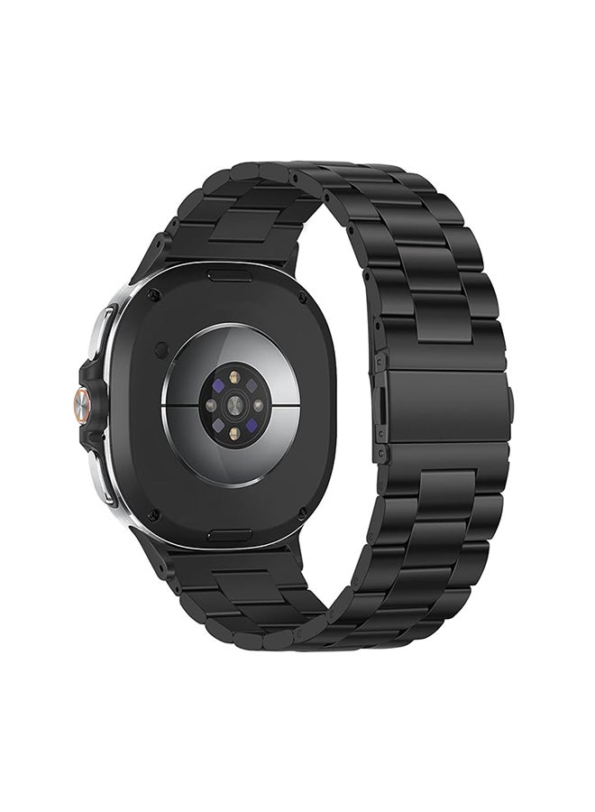 O Ozone Metal Band For Samsung Galaxy Watch 8 Band 40mm 44mm/Galaxy Watch 8 Classic 46mm, No Gap Stainless Steel Strap for Men Women- Black - Image 2
