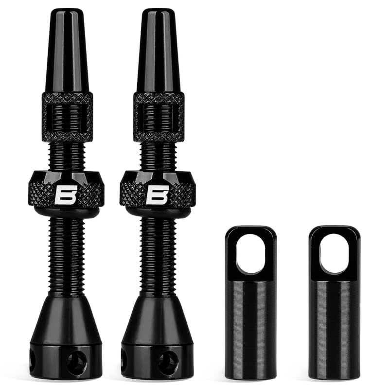 BWSHLF Tubeless Presta Valve Stem 40/44/55/60/65/80/100 mm, Super Light Alloy Presta Valve Stem Kit with Valve Core Remover Tool and Valve Stem Caps - Multiple Color and Size Options(Pair) - Image 2