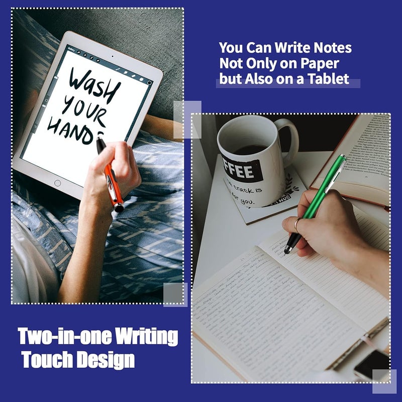 كلاراكو 10 قطع من أقلام اللمس مع إضاءة 2 في 1 متعددة الوظائف، أقلام شاشة تعمل باللمس، أقلام إضاءة LED، أقلام حبر جاف للهواتف الذكية والأجهزة اللوحية وأجهزة الكمبيوتر الشخصية، أقلام إضاءة للمنازل والمكاتب والمدارس للكتابة في الظلام - Image 4