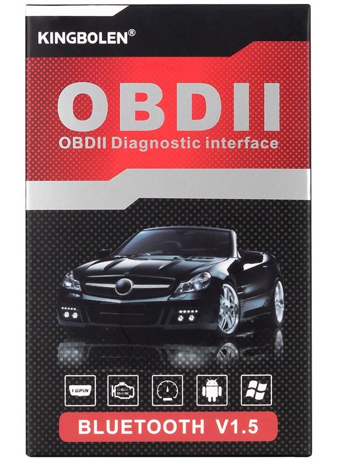 كينج بولين محول ماسح ضوئي لاسلكي للسيارة ELM327 OBD2 - ماسح ضوئي للسيارة متوافق مع أنظمة Android وApple، وأدوات تشخيص السيارة - Image 1
