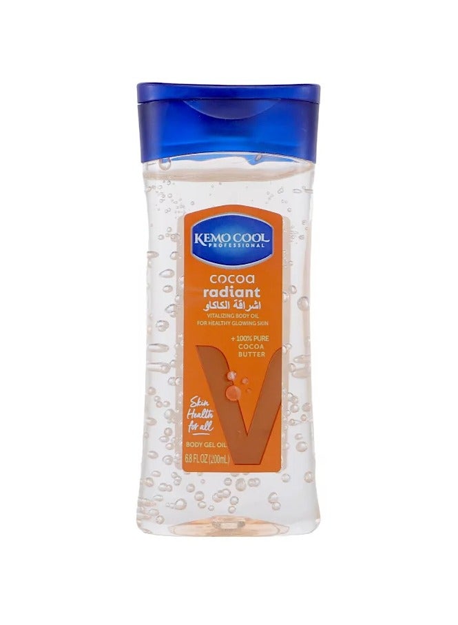 Kemo Cool Cocoa Radiant Body Oil Gel 200ml - Image 1