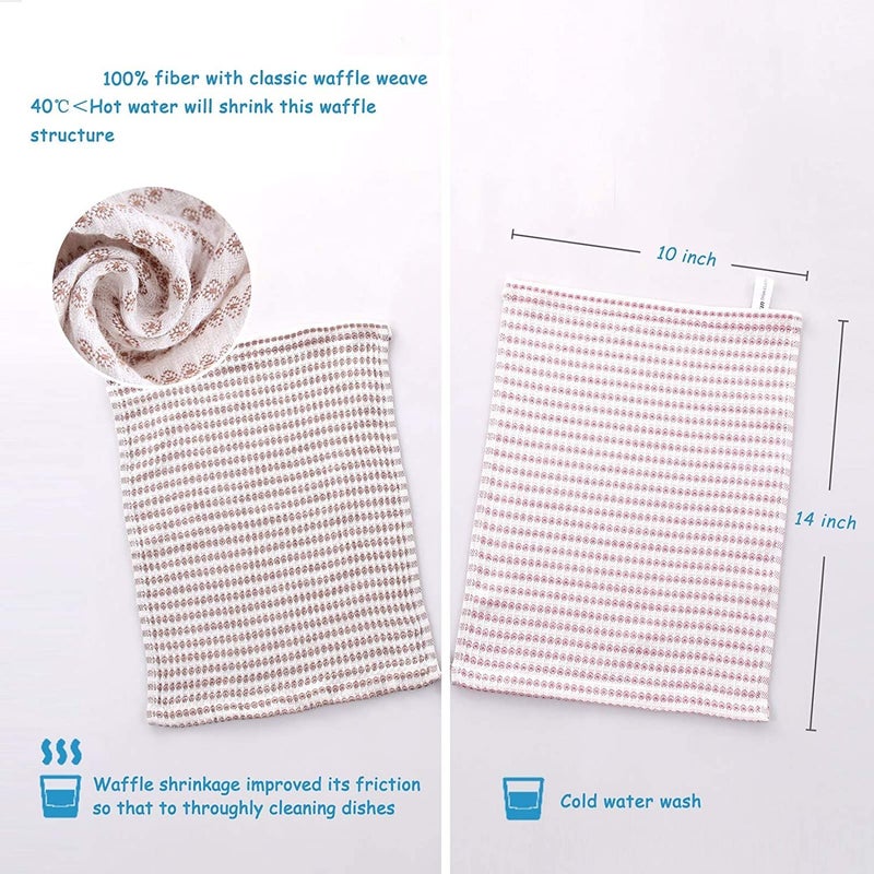 SAMI STUDIOS Kitchen Towels Cotton for Home, Soft & Absorbent Hand Towel for Kitchen Cleaning & Quick Drying of Plates & Glasses, 25 x 35 cm, Picnic Stripe - Mixed Colors Set of 8, multi - Image 3