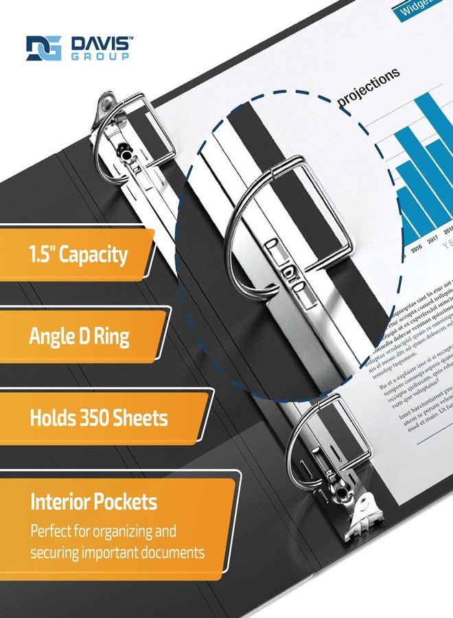 QuickFit Heavy Duty 11 x 17 Inch Spreadsheet View Binder, D Ring, Black, Single, 1.5 Inch - Image 2