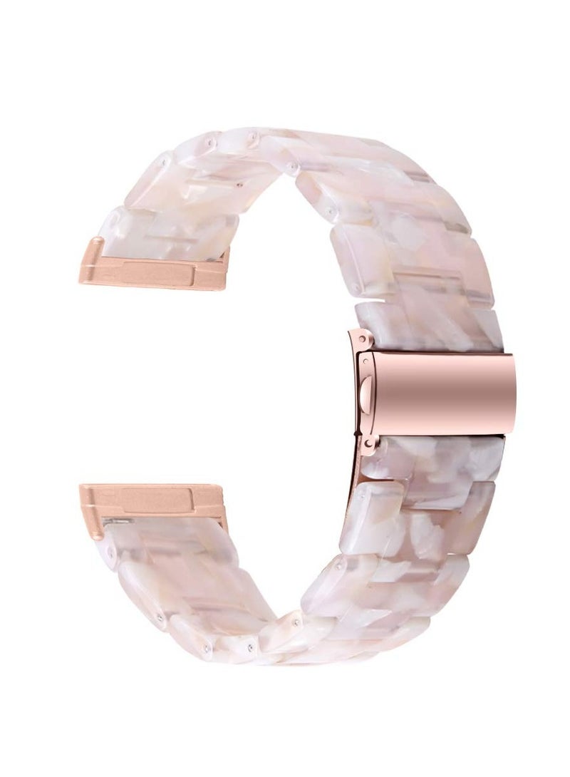 Resin Watch Band, Compatible Band for Fitbit Versa 4/Sense 2/Versa 3/Sense 1, Lightweight Adjustable, Fashion Bracelet Wristband Replacement for Women Men with Stainless Metal Buckle - Image 3