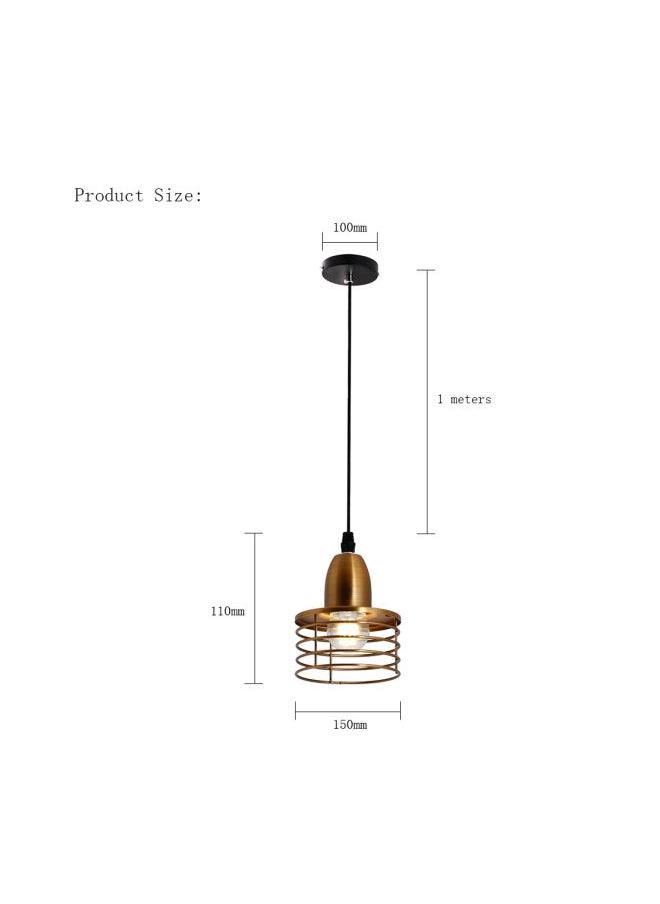 Generic Retro Style Pendant Light Black/Grey/Silver 20x17x17cm  - Image 2