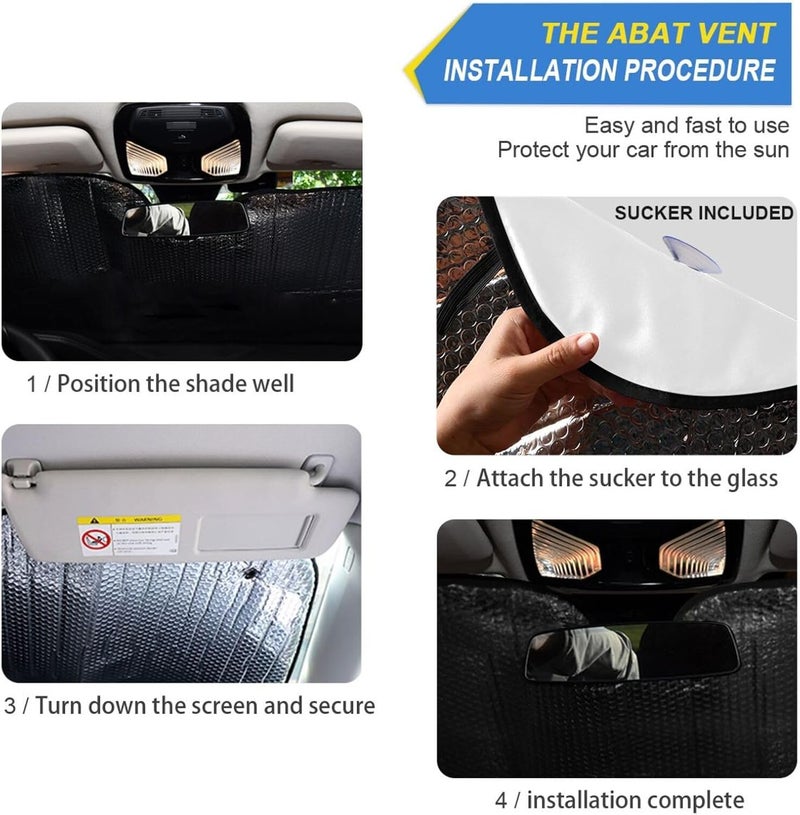 Cute Black Cat Car Windshield Sun Shade Foldable Sun Visor Automotive Sunshades for Car Truck SUV Blocks UV Rays Keep Your Vehicle Cool - Image 2