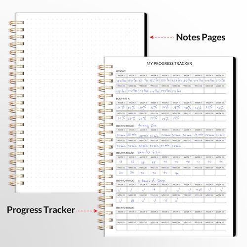 SUNEE Fitness Journal Workout Planner for Women & Men, A5 (6.4" x 8.3") Workout Journal Log Book Planner Gift for Track Gym Essentials, Home Workouts, Track Progress, Achieve Wellness Goals, Black - Image 5