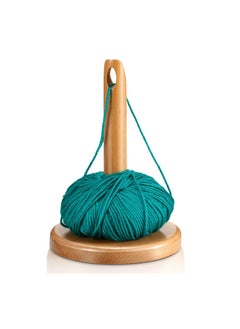 KASTWAVE Wood Yarn Holder for Knitting Crochet Wooden Frame with Hole in The Middle, Prevent Yarn Tangling, Winding and Dispensing Accessories, Presents for Craft Lovers Knitting Tool for Knitting Craft  - Image 1