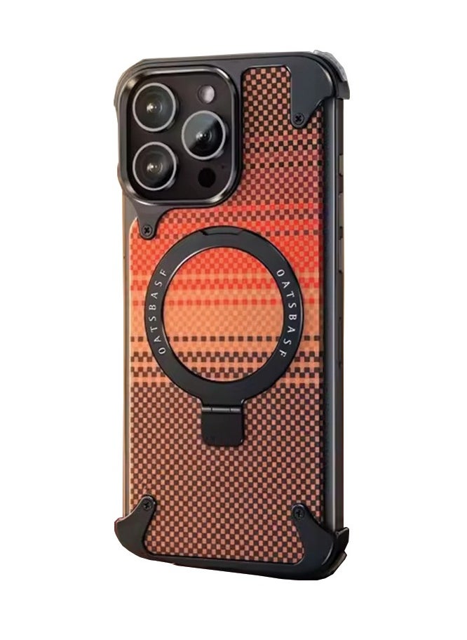 BlueFire iPhone 16 Pro Max Phone Case with Stand – Magnetic Carbon Fiber Textured Cover, Metal Frame, Shockproof & Heat Dissipation – Luxury Stylish Protective Case for Men & Women  - Image 1