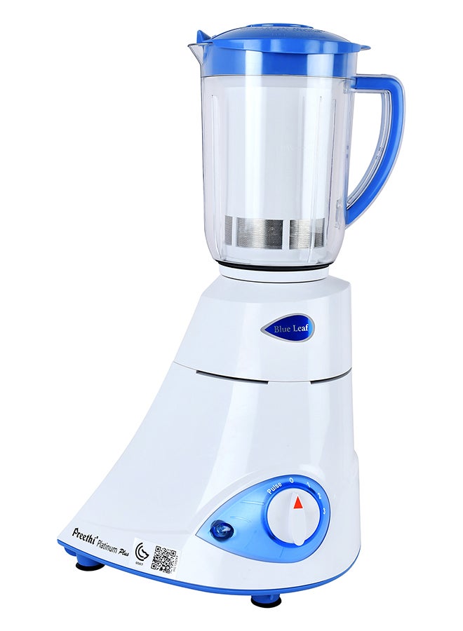 Preethi Blue Leaf Platinum Mixer Grinder 750.0 W | Multifunctional Grinder with Stainless Steel Jars & Blades 750.0 W MG-139/09 White/Blue/Clear - Image 1