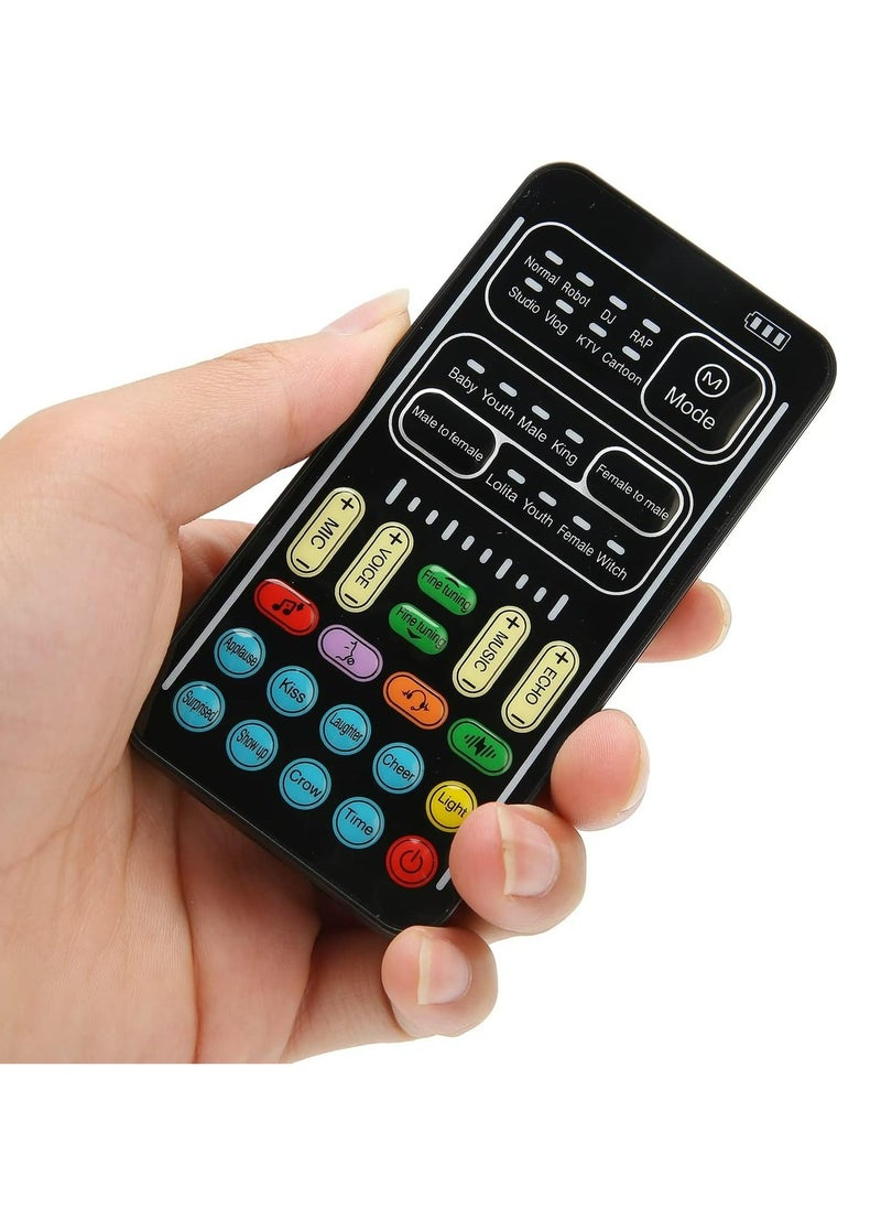 Generic Portable Voice Changer, 2rd Generation i9 Live Sound Card, Cool Lights Sound Board - Voice Disguiser/Modulator for PS4/PS5/Xbox One/PC/Phone/Laptops with Adjustable Voice Functions  - Image 1