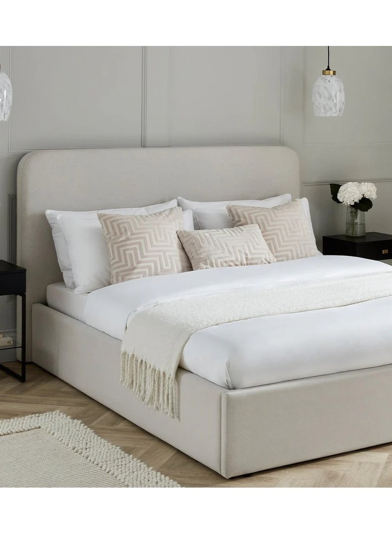 ملاذ هاوس سرير مبطن بأزرار - MZBDN02-OFW-100 سم - مصنوع من قماش ناعم مع لوح رأس مبطن بأزرار - 100 سم - الأبعاد: ارتفاع 120 سم × طول 195 سم - طول 195 سم × ارتفاع 120 سم × عرض 100 سم - Image 4
