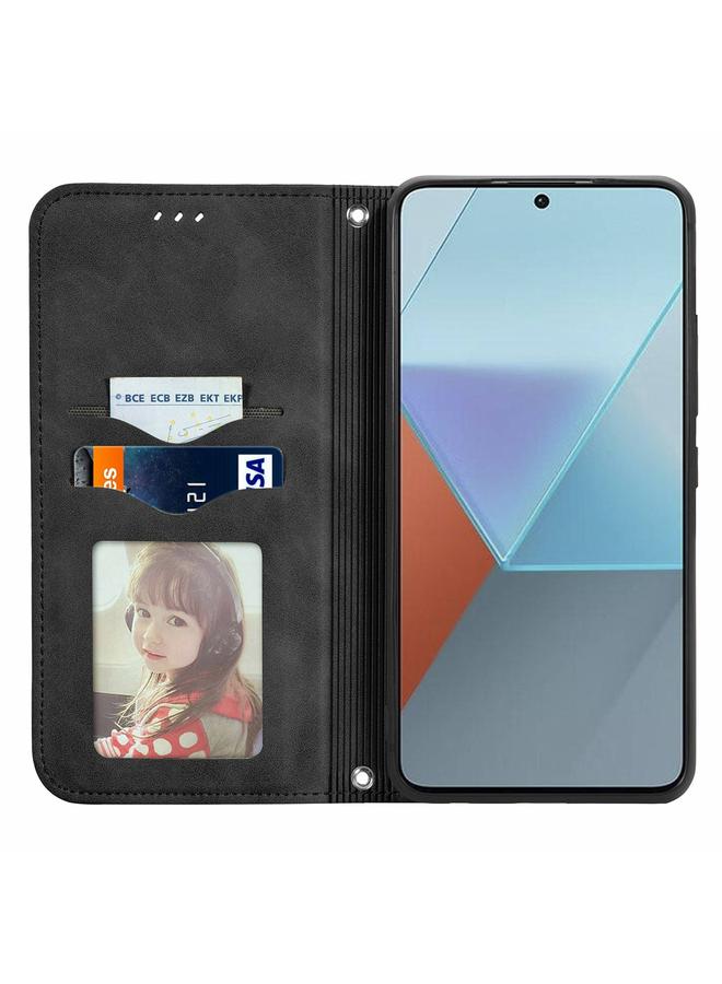 erorex Case For Xiaomi Redmi Note 13 Pro 5G Retro Skin Feel Magnetic Flip Leather Phone Case - Image 3