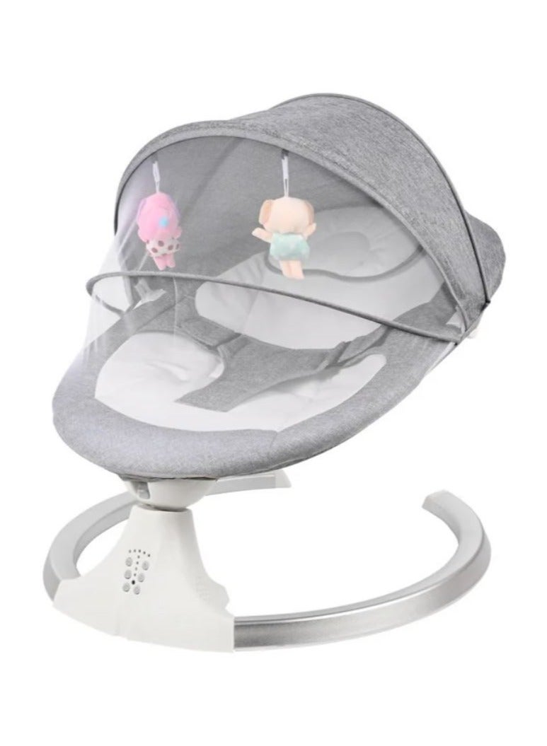 Al Musawwar Electric Baby Swing for Infants, Baby Rocker for Infants with 5 Speeds, 8 Lullabies, Adapter & Battery Operated, Remote Control - Image 1