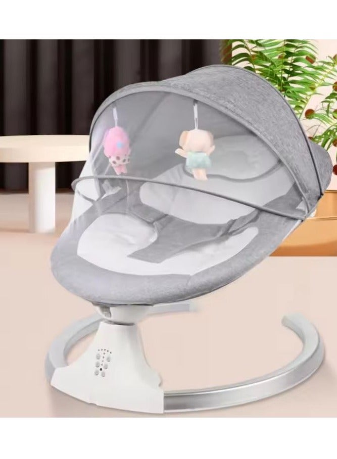 Al Musawwar Electric Baby Swing for Infants, Baby Rocker for Infants with 5 Speeds, 8 Lullabies, Adapter & Battery Operated, Remote Control - Image 2