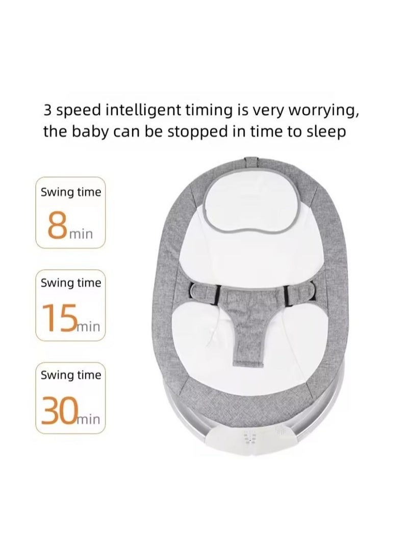 Al Musawwar Electric Baby Swing for Infants, Baby Rocker for Infants with 5 Speeds, 8 Lullabies, Adapter & Battery Operated, Remote Control - Image 3