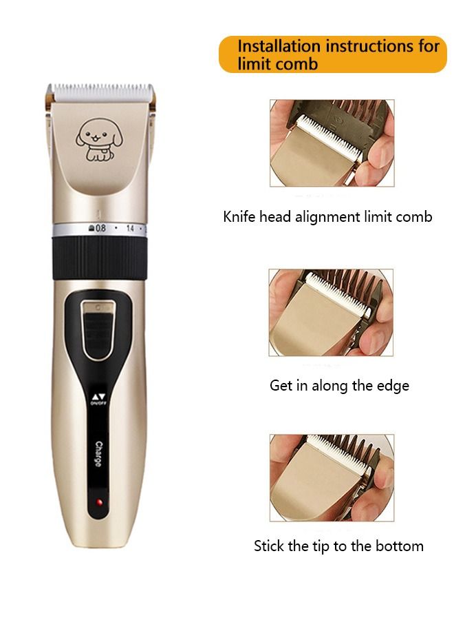Yolu Electrical Pet Clipper Professional Grooming Kit, Low Noise High Power Rechargeable Hair Trimmers For Dogs And Cats  - Image 3