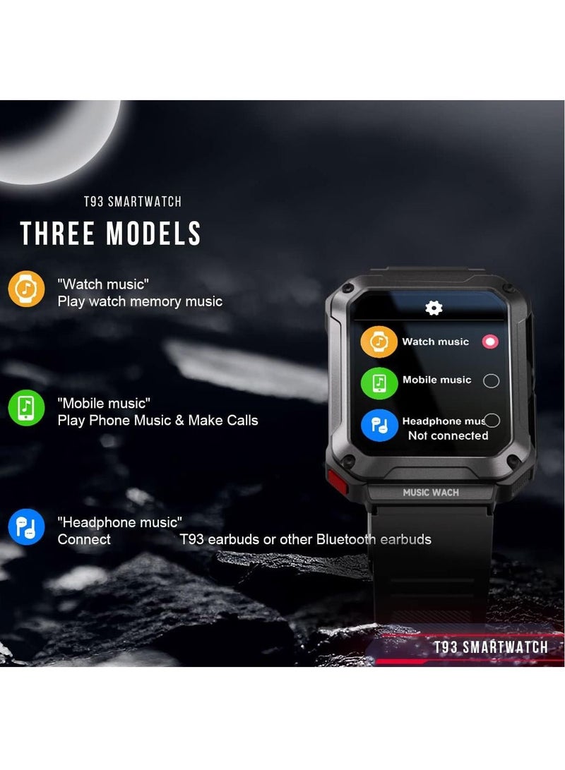 Excefore Smart Watch with Earbuds,Watch Buds Smartwatch,3 in 1 Smart Watch Buit-in 4GB Memory,1.96" Smartwatches (Call Receive/Dial), Waterproof, Recording, Sleep Monitor, Fitness Tracker for iOS Android - Image 3